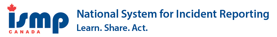 ISMP Canada - National System for Incident Reporting